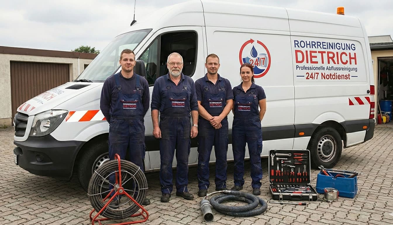 Professionelle Rohrreinigung und Kanalreinigung  - 24/7 Notdienst mit schneller Hilfe in 30-45 Minuten