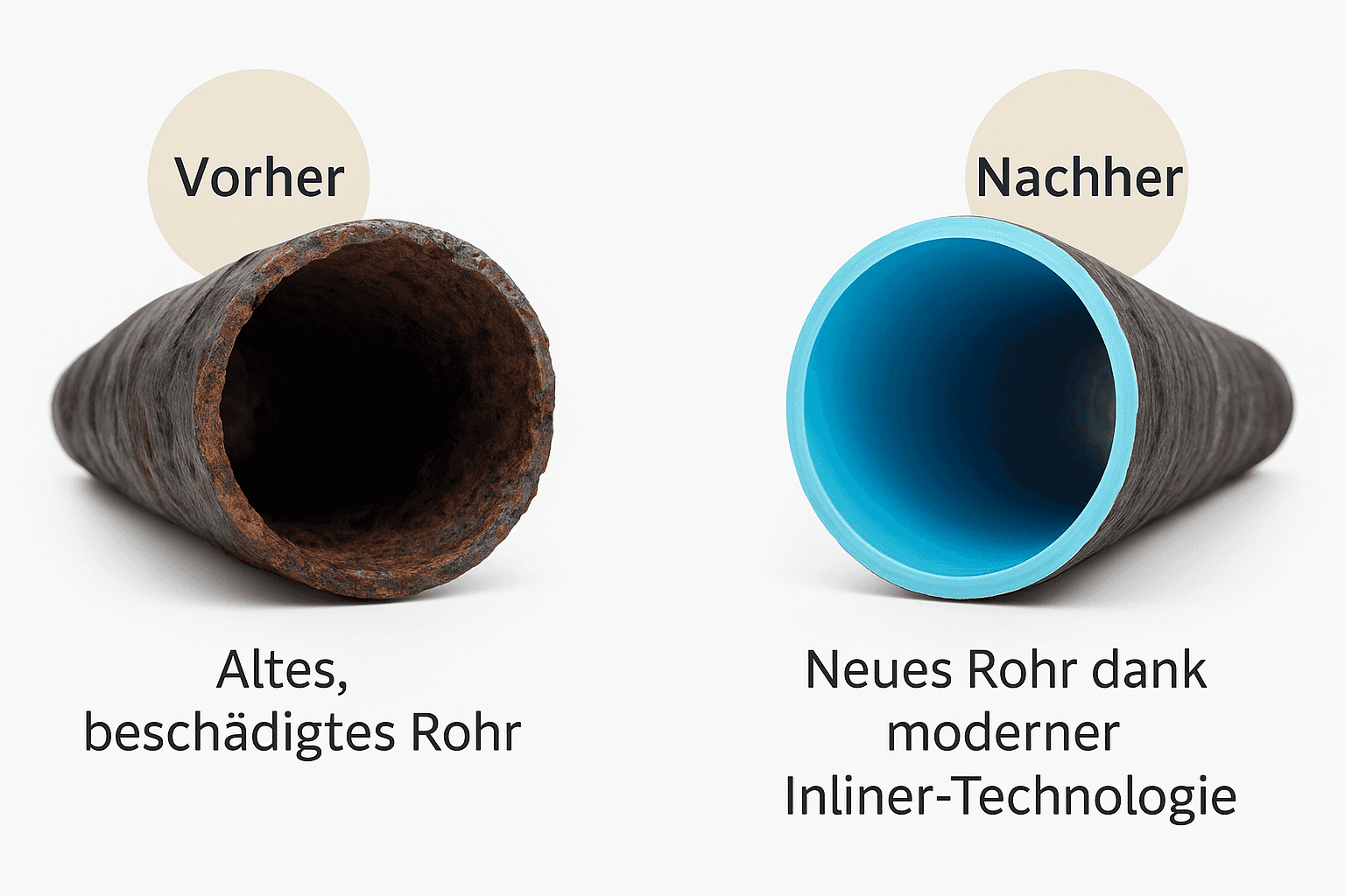 Vorher-Nachher Vergleich Rohrreinigung Köln Nordrhein-Westfalen - Professionelle Ergebnisse unserer Rohrreinigung und Kanalreinigung in Köln und null. Erfolgreiche Beseitigung von Verstopfungen und Rohrproblemen.