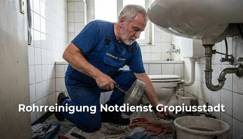24/7 Notdienst Rohrreinigung Gropiusstadt Berlin - Schnelle Hilfe bei Verstopfungen, WC verstopft, Abfluss verstopft in Gropiusstadt und Umgebung