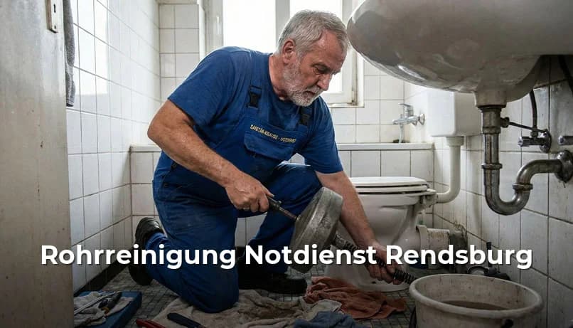 24/7 Notdienst Rohrreinigung Rendsburg Schleswig-Holstein - Schnelle Hilfe bei Verstopfungen, WC verstopft, Abfluss verstopft in Rendsburg und Umgebung