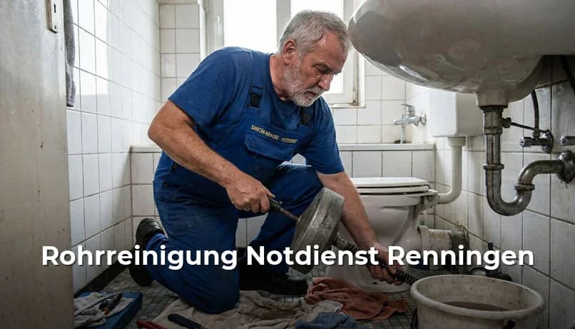 24/7 Notdienst Rohrreinigung Renningen Baden-Württemberg - Schnelle Hilfe bei Verstopfungen, WC verstopft, Abfluss verstopft in Renningen und Umgebung